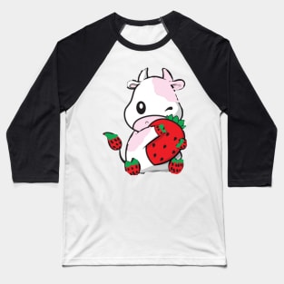 Cute Strawberry Cow Baseball T-Shirt